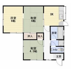 倉田様平屋賃貸住宅の物件間取画像